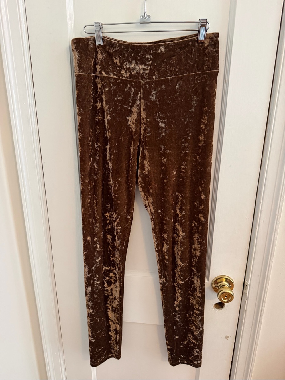 Forever 21 Velvet Leggings — Brown